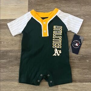 NWT MLB Oakland Athletics Infant Green One Piece Size 3/6M